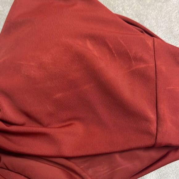 Andie Swim The Dalia Bikini Top Burgundy Gold Clasp Adjustable Padded Medium NWT - Picture 6 of 11